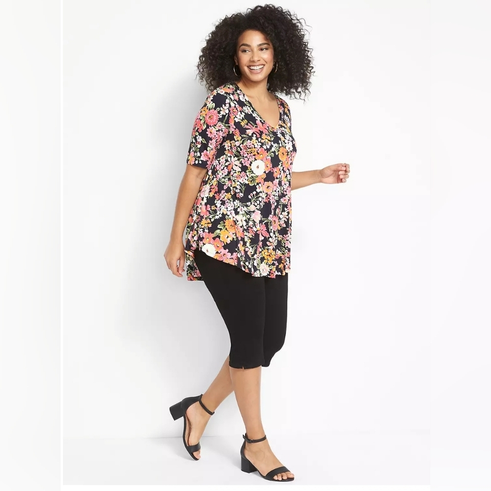 Lane Bryant V-Neck Swing Tunic Top